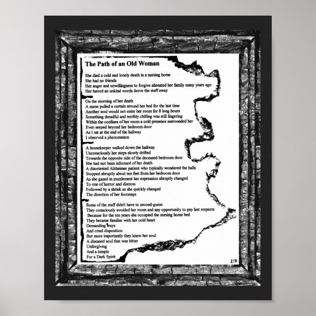 Poster Chemin d'une vieille femme (Devant)