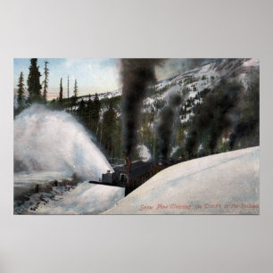 Poster Chemins de défrichement des chemins de fer à fente