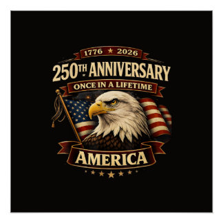 Poster Chemise 250e anniversaire États-Unis 250e Amérique