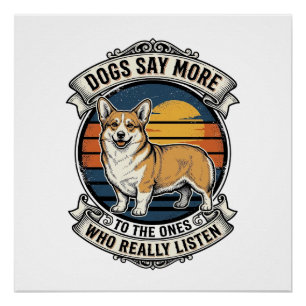 Poster Chemise citation Corgi gravure vintage T-shirt ama