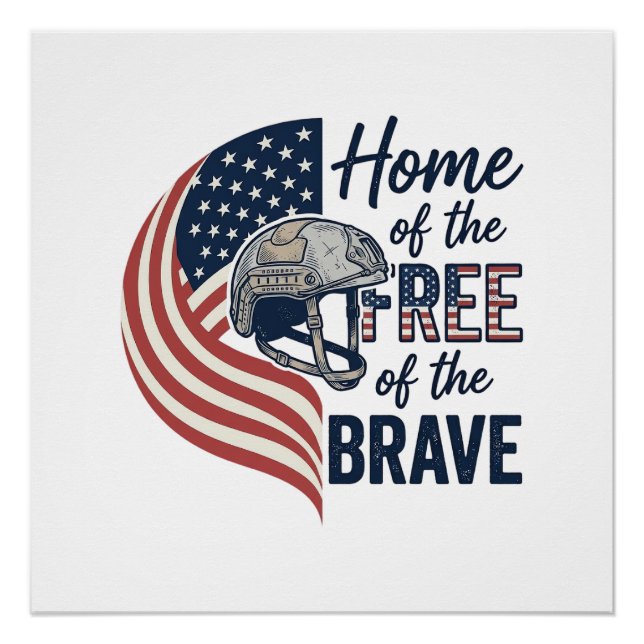 Poster Chemise de casque Brave de la libre patrie_1 (Devant)