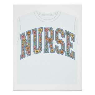 Poster Chemise de conception de lettrage universitaire fl