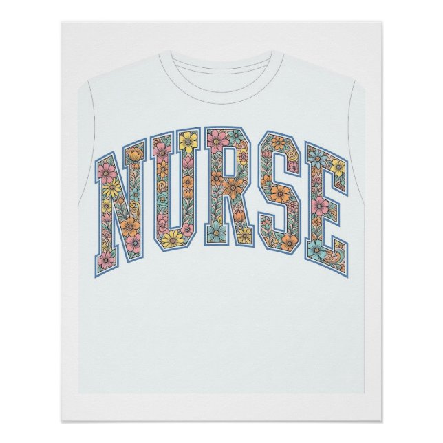 Poster Chemise de conception de lettrage universitaire fl (Devant)