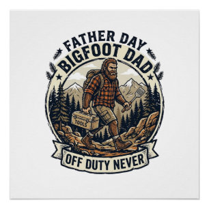 Poster Chemise de Papa Bigfoot pour la Fête des Pères Mod