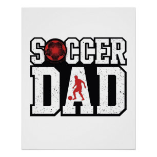 Poster Chemise de papa de football vintage en typographie
