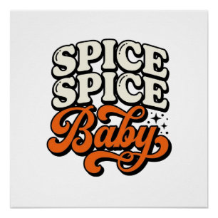 Poster Chemise de typographie rétro vintage Spice Spice B