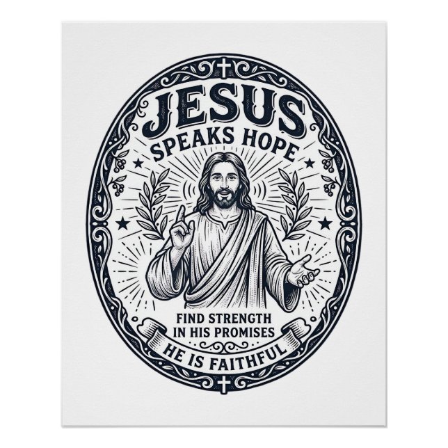 Poster Chemise d'inclusion de la communauté sourde Jésus  (Devant)