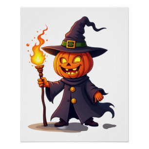 Poster Chemise du Magicien de Citrouille � Sorcier Magiqu