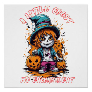 Poster Chemise Fantôme mignonne   Halloween Tee   Hallowe