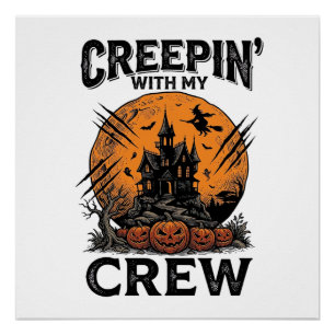 Poster Chemise Halloween Maison Hantée Creepin Avec Mon É