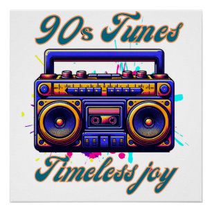 Poster Chemise Playlist Old School   Liste de lecture Old