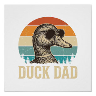 Poster Chemise Rétro Père Canard Gravure Vintage Design C