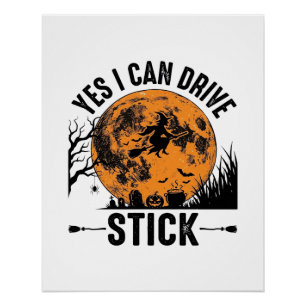 Poster Chemise rétro sorcière drôle d'Halloween Drive Sti