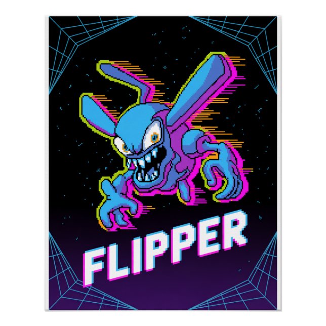 Poster Chemise Rétro Tempest Flipper Arcade Méchant Dessi (Devant)