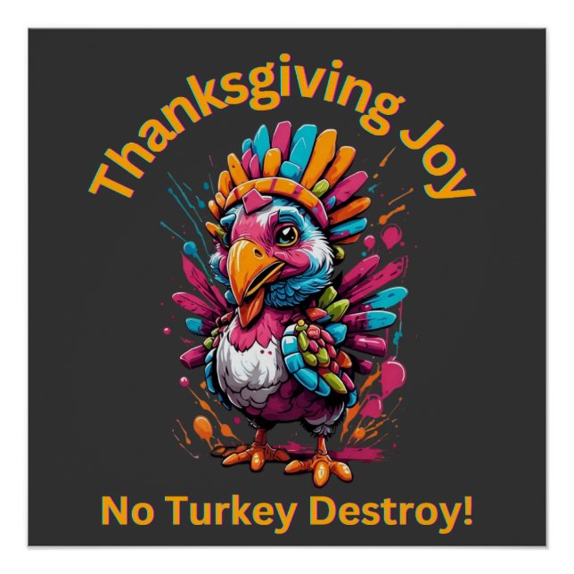 Poster Chemise Thanksgiving | Save Turkey Squad (Devant)
