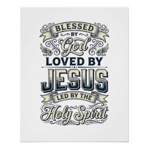 Poster Chemise Vintage Esprit Saint Jésus Dieu Bénit