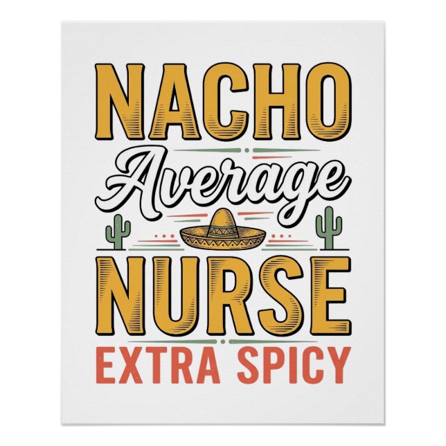 Poster Chemise Vintage Nacho Infirmière Moyenne Extra Épi (Devant)