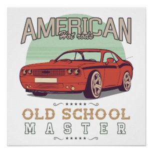 Poster Chemise Voiture Vintage 70E Cadeau Vintage Rétro