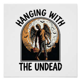 Poster Chemise Zombie Chill Graphique Halloween Vintage_1