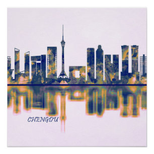 Poster Chengdu Skyline