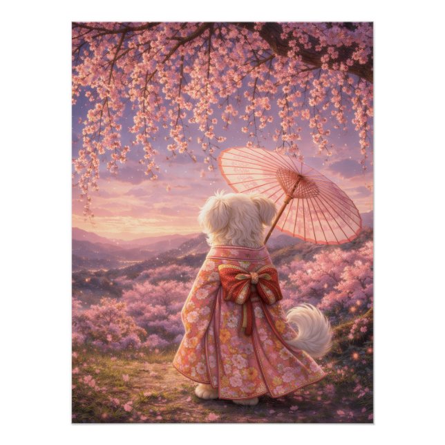 Poster Cherry Blossom Evening – Quiet Japan (Devant)