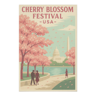 Poster Cherry Blossom Festival, USA