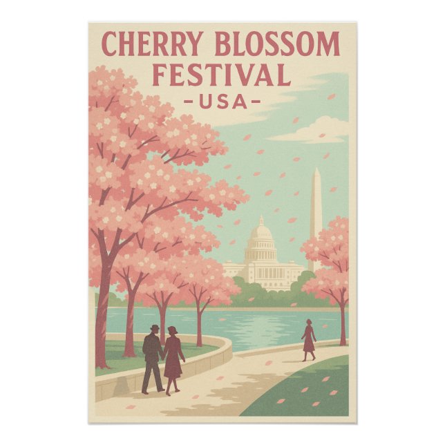 Poster Cherry Blossom Festival, USA (Devant)