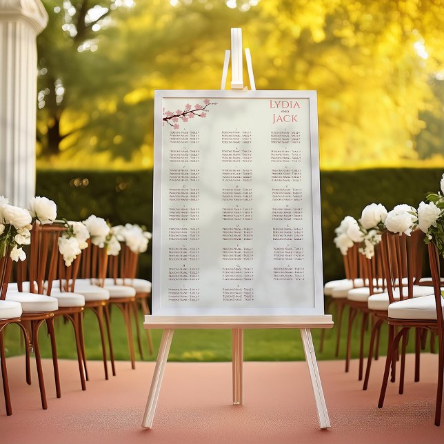 Poster Cherry Blossom Mariage à thème (Créateur téléchargé)