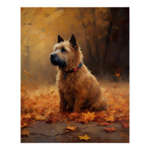 Poster Chesapeake Bay Terrier en congé d'automne