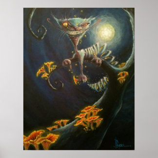 Poster Cheshire Cat Moon