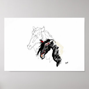 Poster : Cheval à l'intérieur