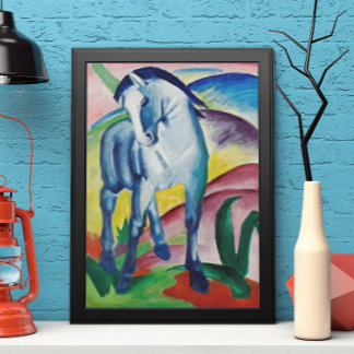 Poster Cheval bleu de Franz Marc, Art Vintage