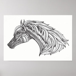 Poster Cheval de l'affiche Color It