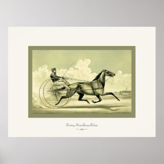 Poster Cheval de Trot George Palmer ~ 1870