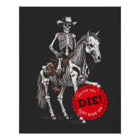 Cheval éffrayant Skeleton Cowboy