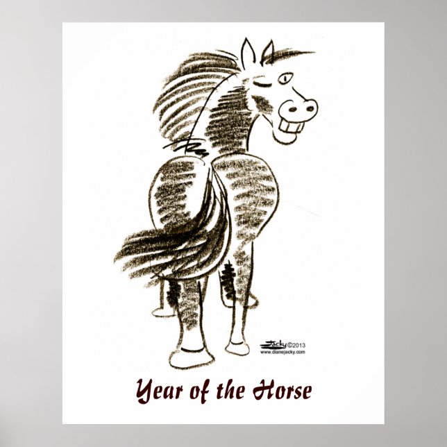 Poster Cheval En Voie Bonne Chance ! (Devant)