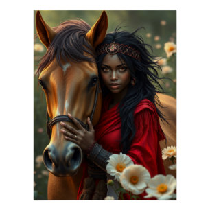 Poster Cheval et compagnon Imaginaire Art