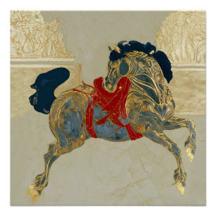 Poster Cheval Impérial Doré