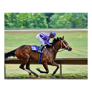 Poster Cheval - Observer - gagnant à Finger Lakes 6/28