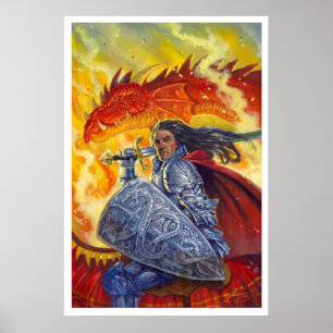 Poster Chevalier de dragon