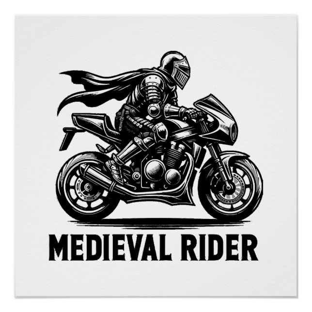 Poster chevalier médiéval (Devant)