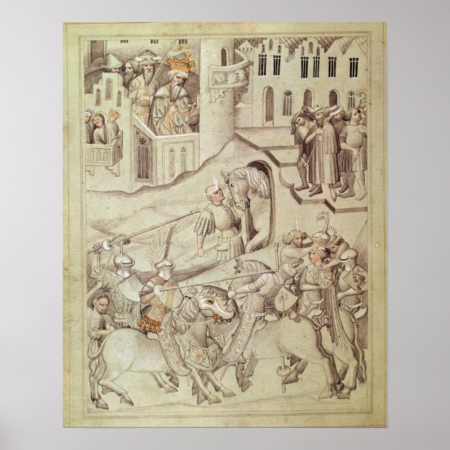 Poster Chevaliers jouant peut-être dans l'hippodrome (Devant)