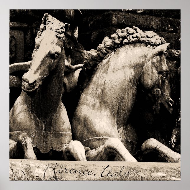 Poster Chevaux de Florence Imprimer (Devant)