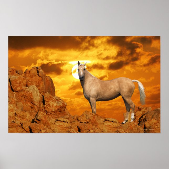 Poster Chevaux d'Imaginaire : Montagne (Devant)