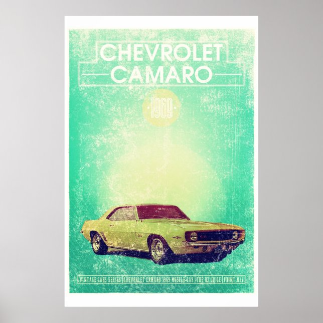 Poster Chevrolet Camaro 1965 (Devant)