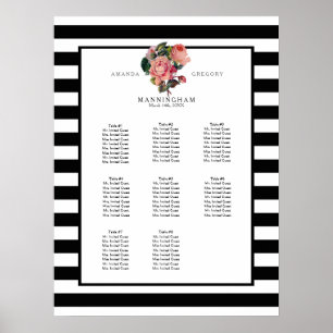 Poster Chic et large rayures MODERNE avec sièges Mariage