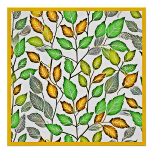 Poster Chic Vivid Motif Feuille