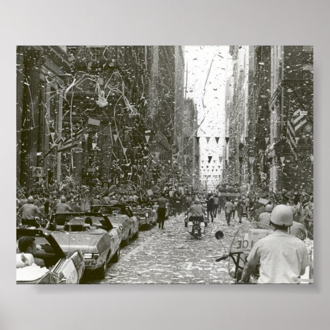 Poster Chicago accueille les trois astronautes Apollo 11 (Devant)