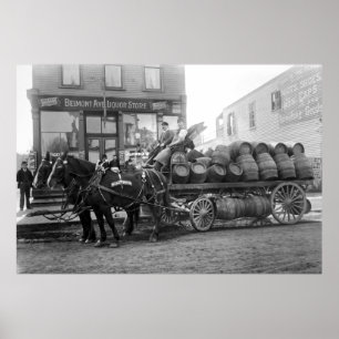 Poster CHICAGO BEER DELIVERY c. 1895
