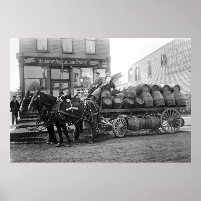 Poster CHICAGO BEER DELIVERY c. 1895 (Devant)